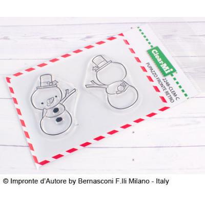 Impronte d’Autore Pupazzo Fronte Retro Clear Stamps - Schneemänner